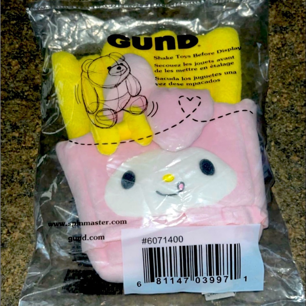 GUND Sanrio Official Hello Kitty My Melody French Fries Plush Toy Stuffed Animal